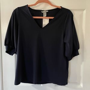 NWT H&M navy blue blouse